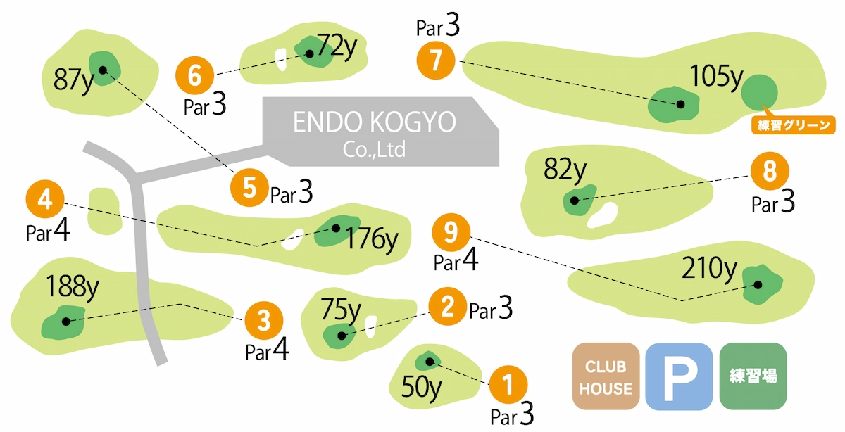 末広カントリークラブ 全体コースマップ